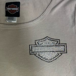 Harley Davidson tan T-shirts size medium